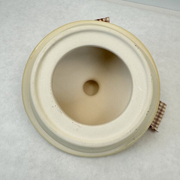 Happy Holidays Santa Claus Stoneware Cookie Jar with Lid Canister Crock 7.25 in - Picture 9 of 13